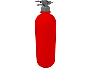 Gun Cap on Bottle 3D Model preview