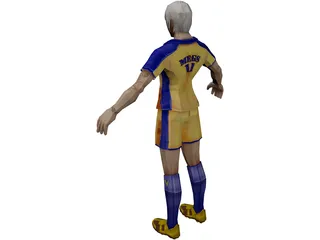 Soccer Player 3D Model preview
