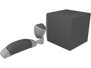 Sound System 2+1 3D Model preview