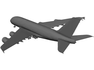 Airbus A380 3D Model preview