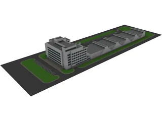 Logistic Company Complex 3D Model preview