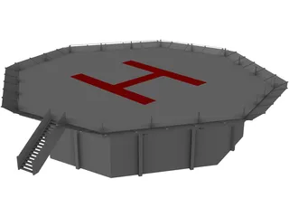 Heli Pad 3D Model preview