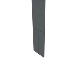 Glass to Fin Spider Connector with Glass 3D Model preview
