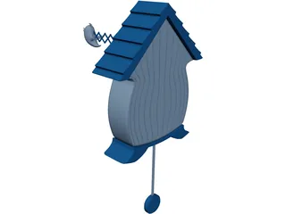 Plastic Cuckoo Clock 3D Model preview