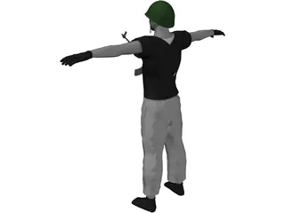 Soldier Albanian 3D Model preview