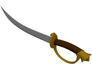 Pirate Sword 3D Model preview