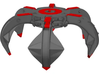 Hydraulic Polyp Grab 3D Model preview