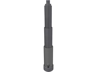Telescopic Hydraulic Cylinder 3D Model preview