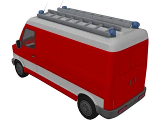 Firetruck Small 3D Model preview