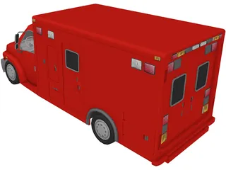 Firetruck Small 3D Model preview