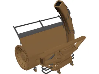 Snow Blower 3D Model preview