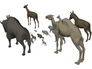 Animals Collection 3D Model preview