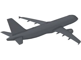 Airbus A320 3D Model preview