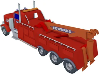 Peterbilt Tri-Axle Wrecker 3D Model preview