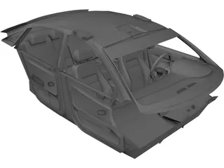 Interior Audi RS6 (2003) 3D Model preview