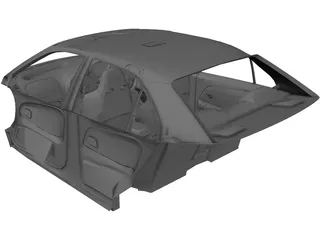 Interior Mitsubishi Evolution VI (1997) 3D Model preview