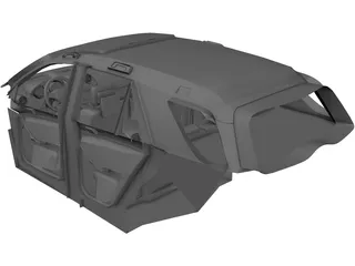 Interior Mercedes-Benz ML63 (2010) 3D Model preview