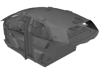 Interior Toyota Yaris S (2008) 3D Model preview
