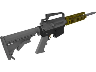 AR-15 Rifle 3D Model preview