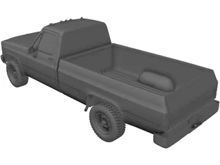 Chevrolet K20 Pickup (1987) 3D Model preview