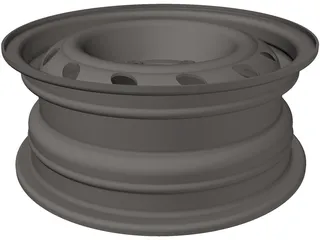 Wheel Iron Steel 3D Model preview