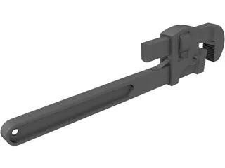 Pipe Wrench 3D Model preview