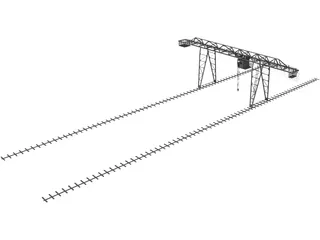 Metal Crane 3D Model preview