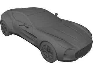 Aston Martin One-77 3D Model preview