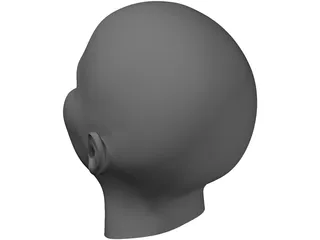 Baby Head 3D Model preview