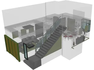 Living Room 3D Model preview