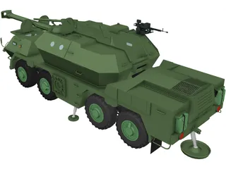 ShKH vz.2000 Dana 155mm 3D Model preview