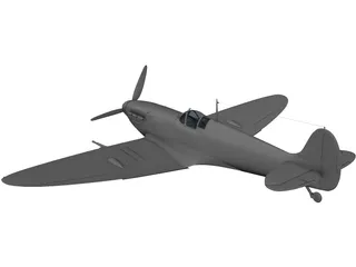 Supermarine Spitfire 3D Model preview