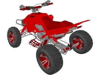 Quad Bike 3D Model preview