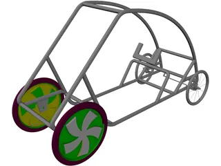 Shell Eco Marathon Car Chassis 3D Model preview