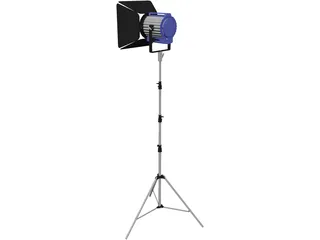 Studio Light with Stand 3D Model preview