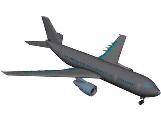 Airbus A300 3D Model preview