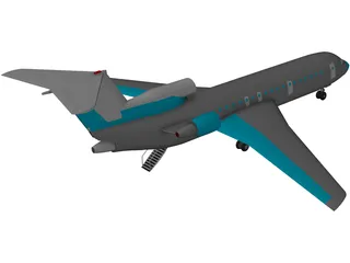 Yakovlev Yak-42D 3D Model preview