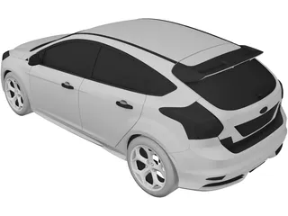 Ford Focus ST (2012) 3D Model preview