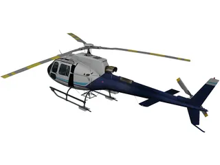 Eurocopter AS-350 3D Model preview