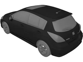 Nissan Tiida (2010) 3D Model preview
