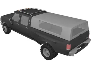 Ford F-350 Crew Cab 3D Model preview