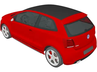 Volkswagen Polo GTi (2011) 3D Model preview