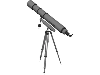 Potable Telescope T430 3D Model preview