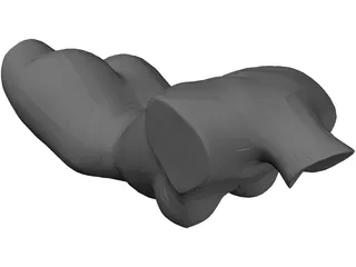 Female Torso 3D Model preview