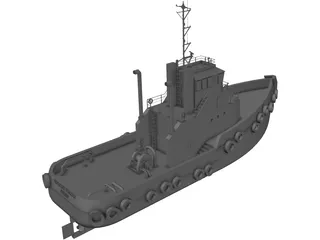 Sydney Tug Boat 3D Model preview