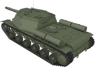 Howitzer ISU152 3D Model preview