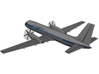 Ilyushin IL-114 3D Model preview