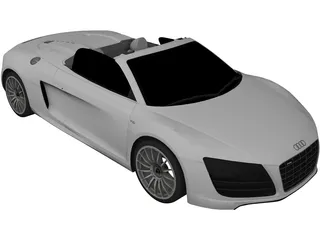 Audi R8 5.2 FSI Spider 3D Model preview
