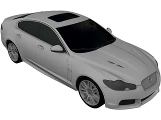 Jaguar XFR (2009) 3D Model preview
