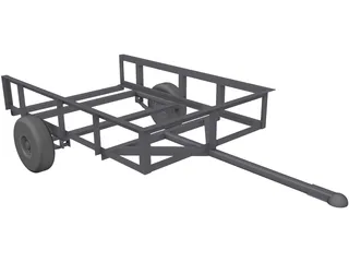 Trailer Utility 4x6 3D Model preview